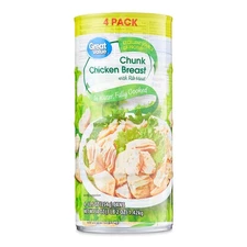Great Value Chunk Chicken Breast, 12.5 oz Can (4 Pack), NEW PRODUCT EXPLOSION