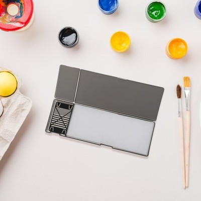 Nasspalette, Farbpalette für Acrylfarben, Miniaturmalerei, Modellfarbe