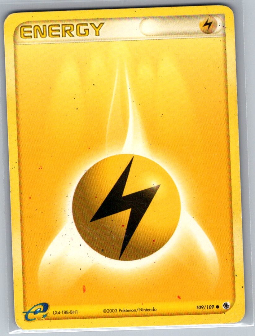 Lightning Energy 109/109 Non Holo Ruby and Sapphire - Pokemon Card - LP