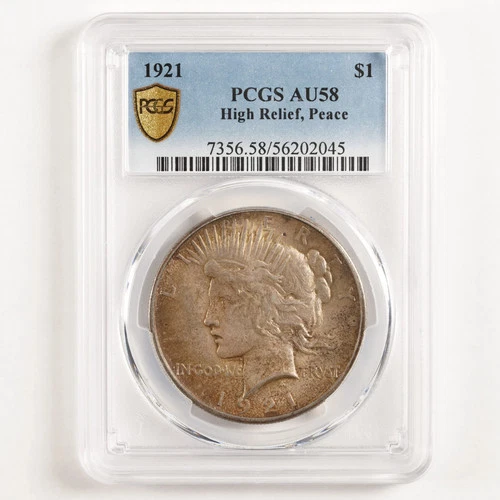 1921 Key Date Peace Dollar $1 AU58 PCGS *Sharp Strike & Original Toning 31636