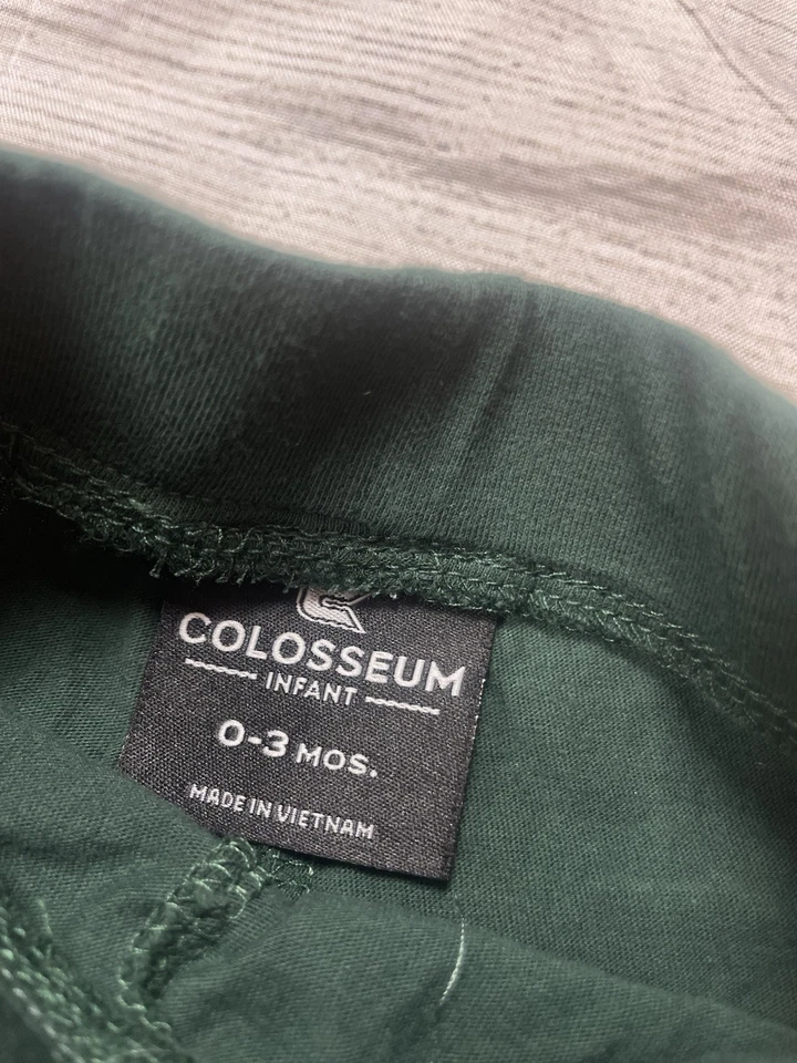 Pantalones Cortos Coliseo Bebé Recién Nacido 0-3 Meses Florida Miami Hurricane Algodón Verde Foto 2 de 4