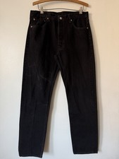 VTG 90s Levi’s 501 Black Dark Wash Denim Jeans Size 32W 34L Made in USA