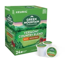 Green Mountain Coffee Vermont Country Blend Decaf, 96 Count NEW