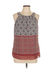 AB Studio Women Red Sleeveless Blouse L