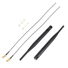 2 x 6dBi 2.4GHz 5GHz Dual Band WiFi RP-SMA Antenna  2 x 35cm U.fl / Cable H9G7
