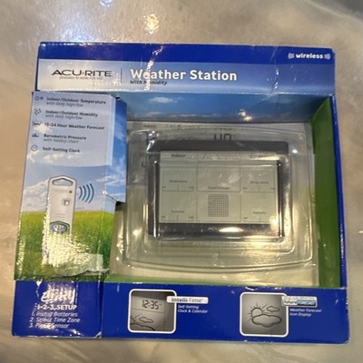 AcuRite 01033W1 Wireless Weather Station Forecast Temp Humidity Black/Silver