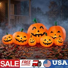 7.5 FT Halloween Inflatable Pumpkin LED Light Up Blow Up Yard Lawn Outdoor Decor