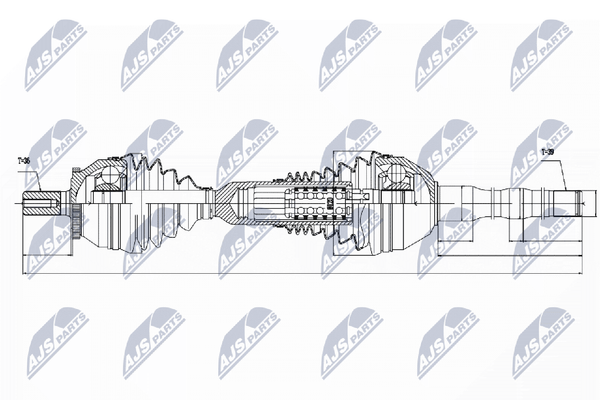 Nty Antriebswelle NPW-VV-048 FüR Volvo XC90 1 275 Awd-image