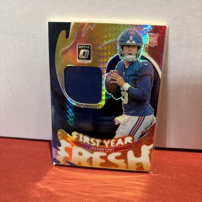 2025 Panini Donruss Optic - First Year Fresh Jaxson Dart #FYFBH-JDA Blue Hyper 