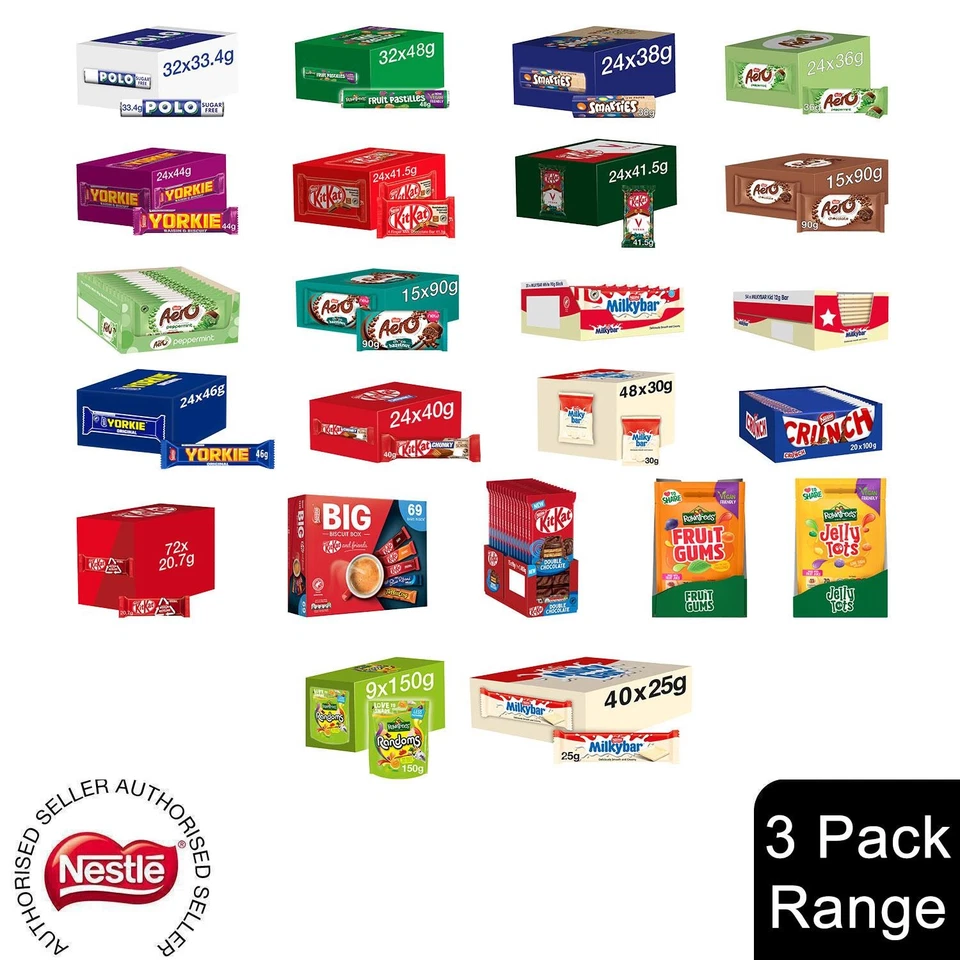 Nestle Chocolate Bar Collection, Pick Your Favourite (Full Box) - 3 Pack