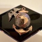 USMC Officers Dress Eagle Globe & Anchor (EGA) Emblem Pin back 10k Gold & 925 SS — photo 10