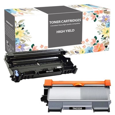 Toner+Trommel Compatible with Brother HL-2250DN MFC-7360 Fax2840 TN-2220 DR-2200