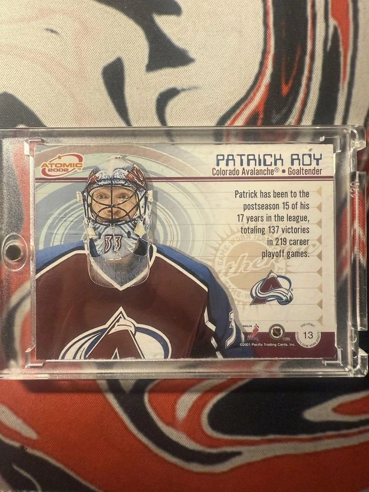 2002 Atomic Game Worn Jersey Patrick Roy Colorado Avalanche 07/53 3 Color Patch - Image 2 of 2