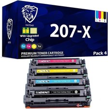 207X Toner for HP Color LaserJet Pro MFP M283fdw M255dw M282 W2210A CMYK 4pk