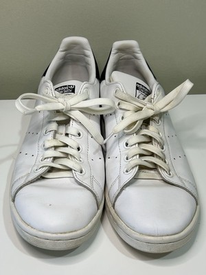 Adidas Stan Smith White Navy Leather Sneakers Men s 9 Classic Low Top S81020