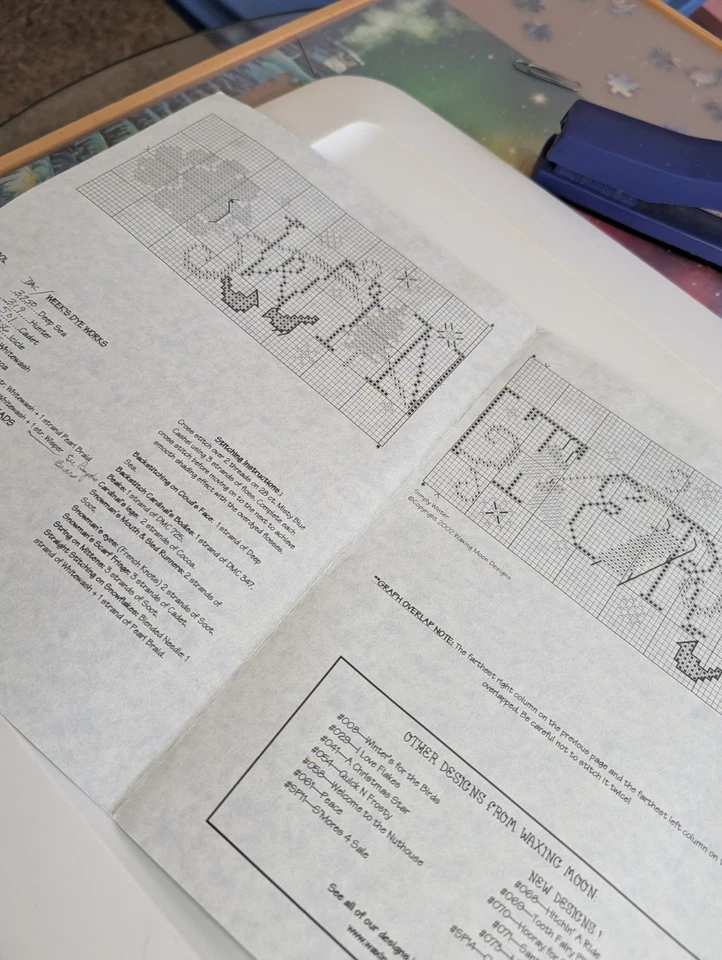 'Simply Winter ' by Waxing Moon Designs Cross Stitch Pattern (Inc Mat) - Image 3 of 3