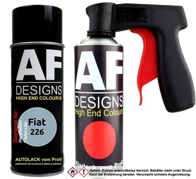 Spraydosen Griff Set für Fiat 226 Azzurro Chiaro Metallic Basislack Klarlack Han