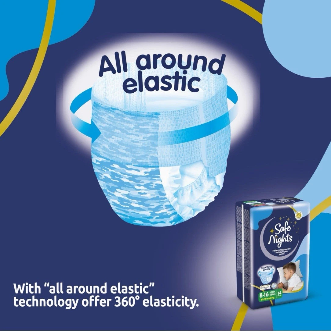 Safe Nights Boy Windeln Höschen Kinder 8 -16 Jahre NEU - Bild 4 von 8
