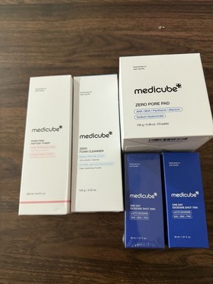 Medicube PDRN Toner Zero Pad Cleanser Exosome 2000 7500 K-Beauty Set