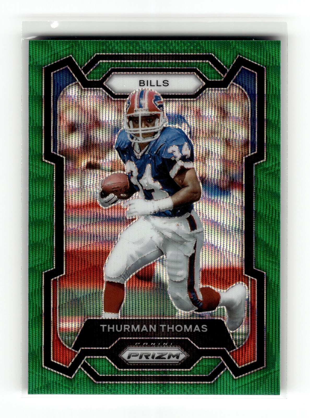 Thurman Thomas 2023 Panini Prizm #34 Buffalo Bills Green Wave HOF