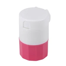 Portable Pill Crusher Case for Travel Pink White 1 Pc