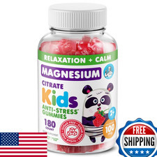 Dr. Moritz Sugar-Free Calm Magnesium Gummies Kids Adults Raspberry 180 Count