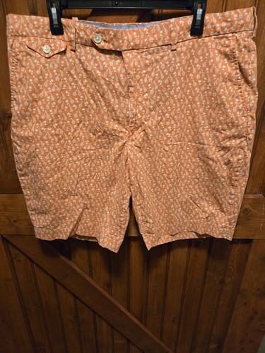 Polo Ralph Lauren Shorts Herren *38 orange Giraffenmuster Golf Chino Classic Pony