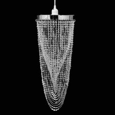 Crystal Pendant Chandelier 22 x 58 cm vidaXL