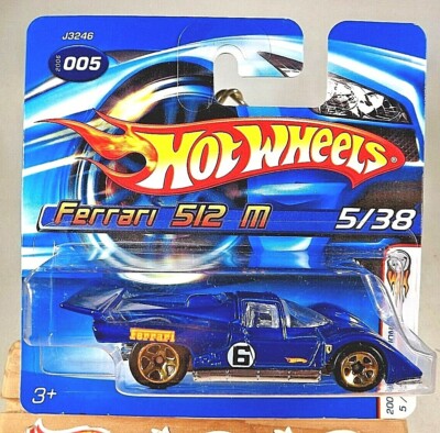 2006 Hot Wheels #5 First Editions 5/38 FERRARI 512 M Blue w/Gold 5