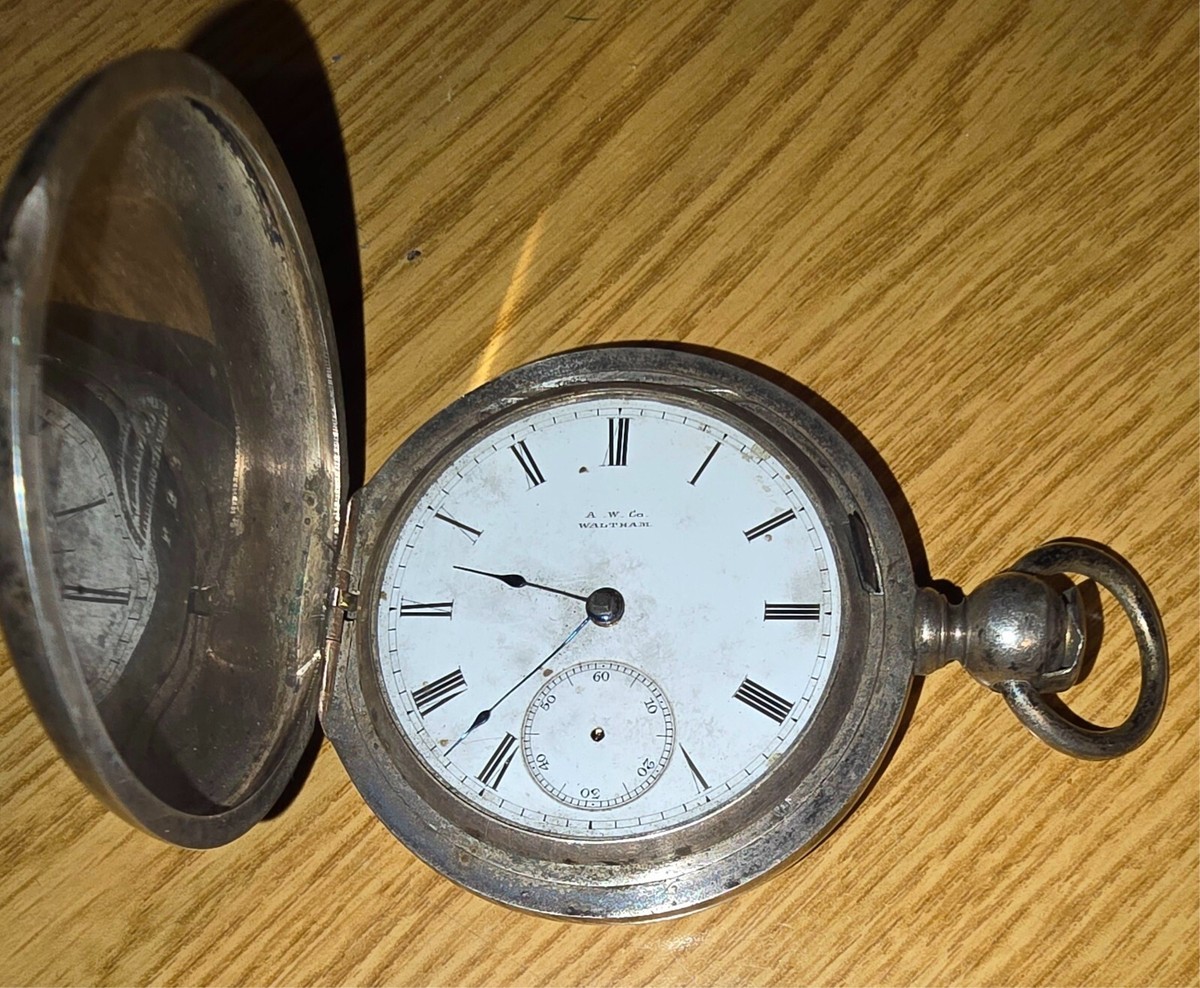 American Waltham Sterling Silver case with non working Watch American Waltham Sterling Silver case with non working Watch