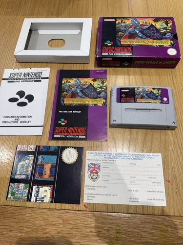 Super Nintendo Game Super Ghouls N Ghosts SNES CIB IN STUNNING CONDITION