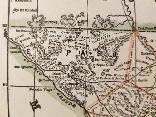 Antique Map of Texas - 19th Century County Map - Cheyannes and Arrapahoes Inset! - Picture 2 of 12