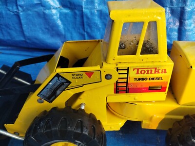 Chargeur Frontal Tonka Mighty – Turbo-Diesel – Acier/Métal – Jaune – Vintage – XMB-975