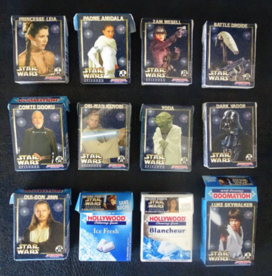 12 LEERE Packungen Kaugummi Hollywood 2002 Deko Sammlung Star Wars Episode 2