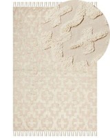 Teppich Baumwolle Beige Mit Geometrischem Muster Rechteckig 160X230 Cm Itanagar