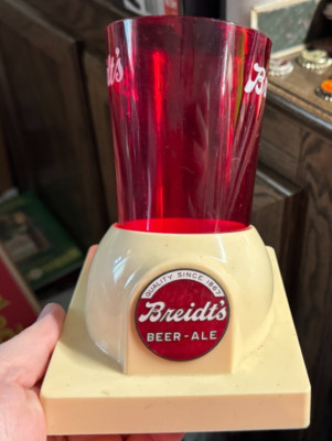 VINTAGE BREIDT'S BEER FOAM SCRAPER HOLDER PETER BREIDT BREWING ELIZABETH NJ