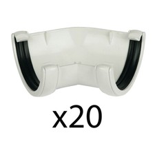 Image of FloPlast Half Round White Gutter Angle 135° 112mm Guttering *Bulk Buy Available*