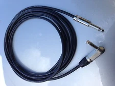 10FT Canare GS-6 w Neutrik Rean 1/4 TS Right Angle to 1/4 TS Guitar Patch Cable