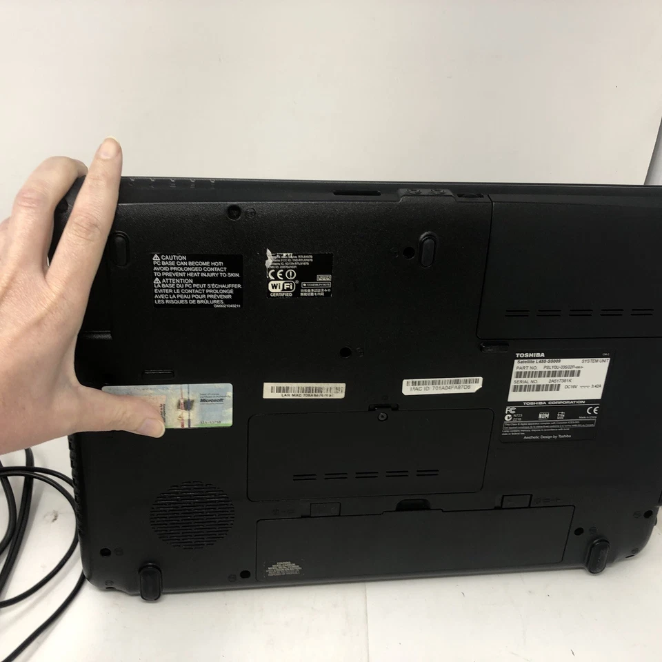 TOSHIBA SATELLITE LAPTOP DUAL-CORE 2.2GHZ 4GB RAM L455-S5009 - FOR PARTS - Image 3 of 4