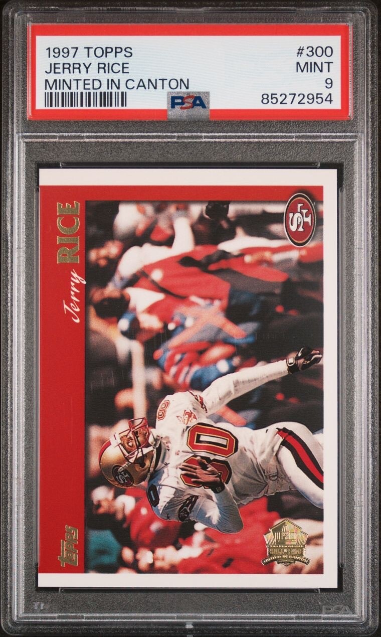 1997 Topps Minted in Canton #300 Jerry Rice | PSA 9 Mint | San Francisco 49ers