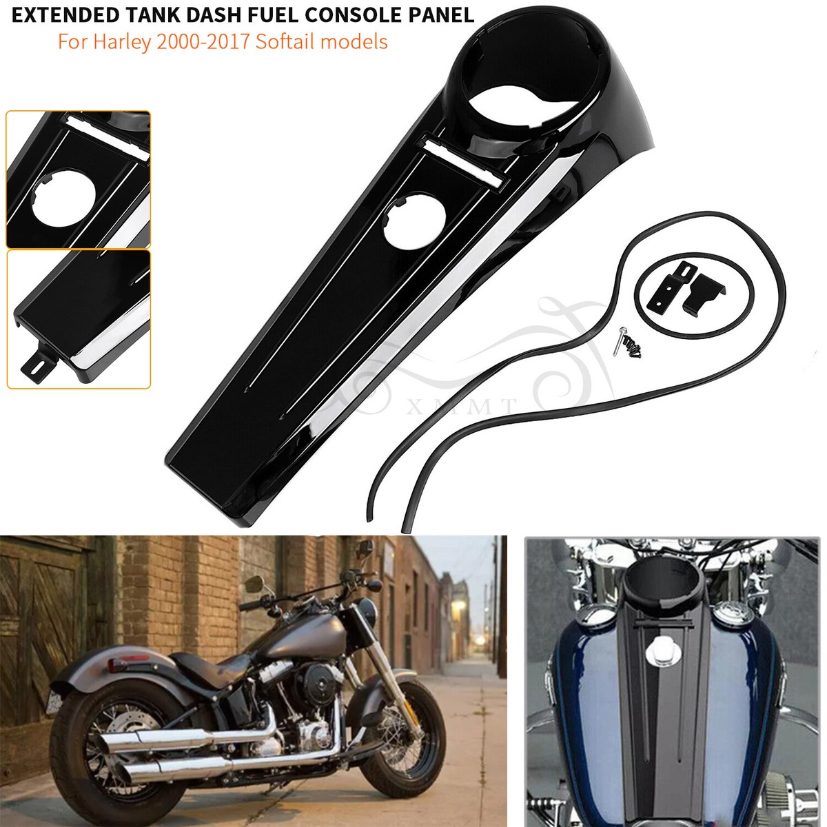 Motorcycle Front Gas Tank Dash Fuel Console Panel Cover For Harley