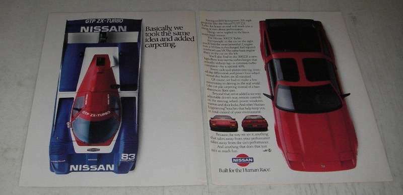 1988 Nissan 300ZX Turbo and GTP ZX Turbo Cars Ad - Same Idea | eBay