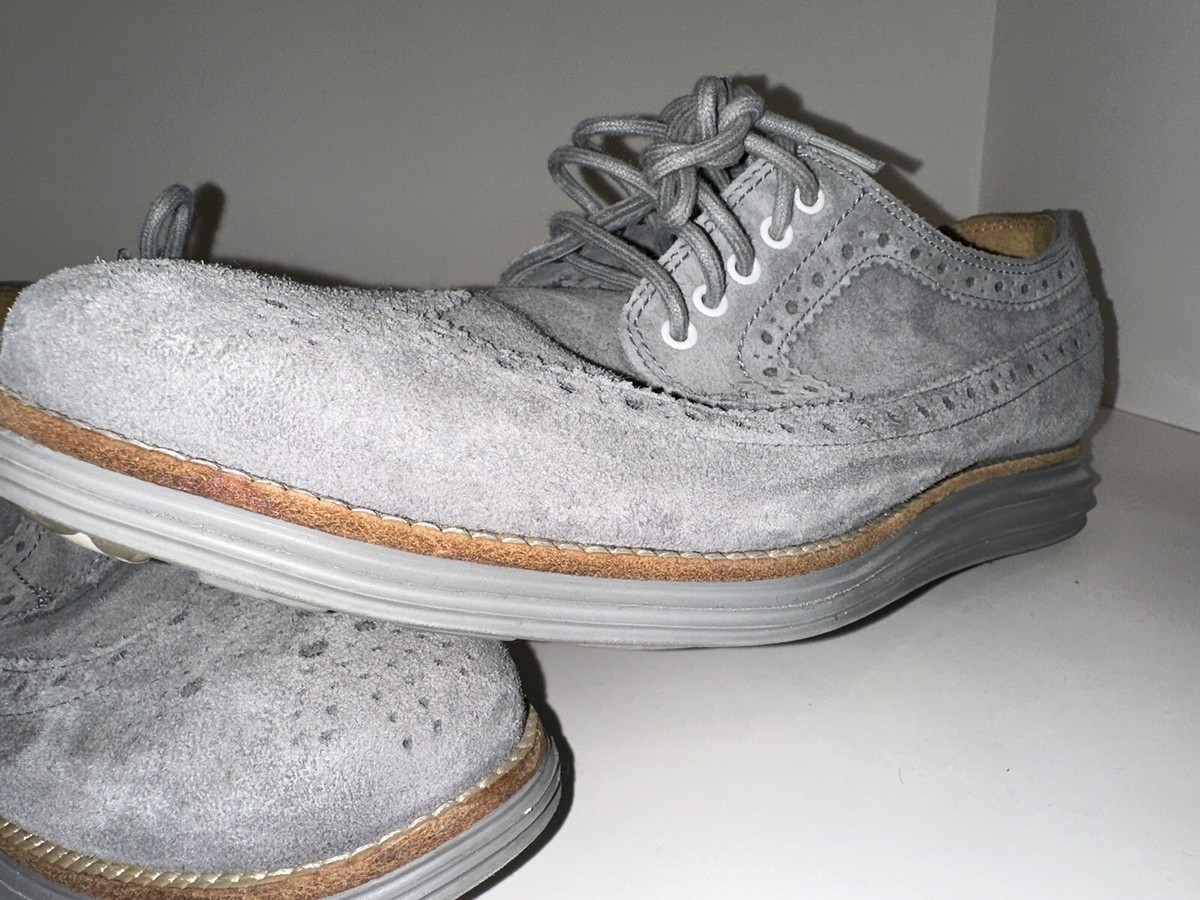Cole Haan LunarGrand Mens 13 M Shoes Gray Leather Casual Comfort Oxford Wing Tip Cole Haan Gray Wingtip Dress Shoes for Men for sale | eBay main image 3