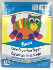 Pacon Multicolored Construction Paper 12x9-1 Pack Of 36
