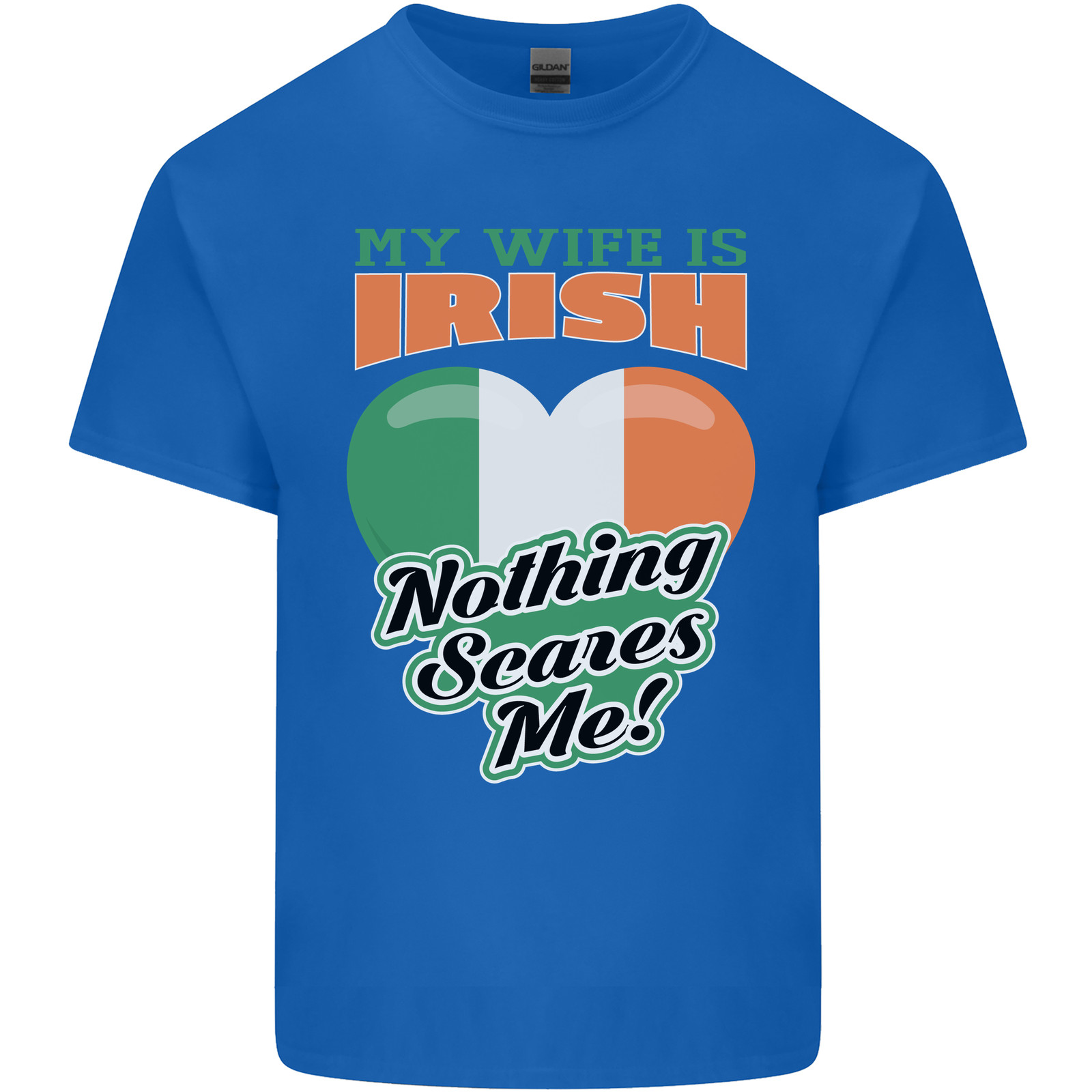 My Wife is Irish Nothing Scares Me Ireland Kids T-Shirt Boys Girls image 3