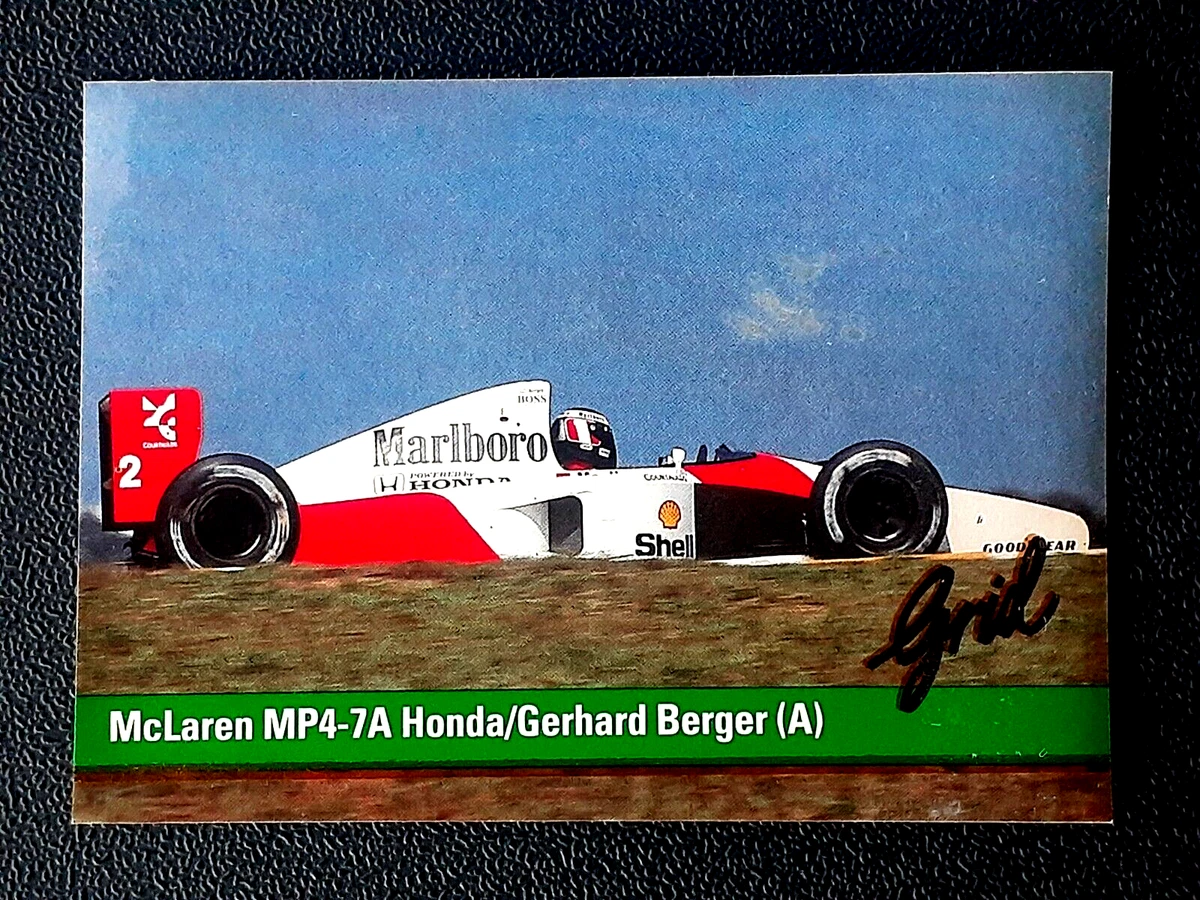 1992 Grid Motorcard Formula 1 - Gerhard Berger #2 for sale | eBay