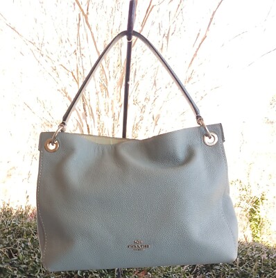 バッグ Coach Hobo Blue Gray Hand Bag Signature Coach Blue Signature Hobo Bag 8x4