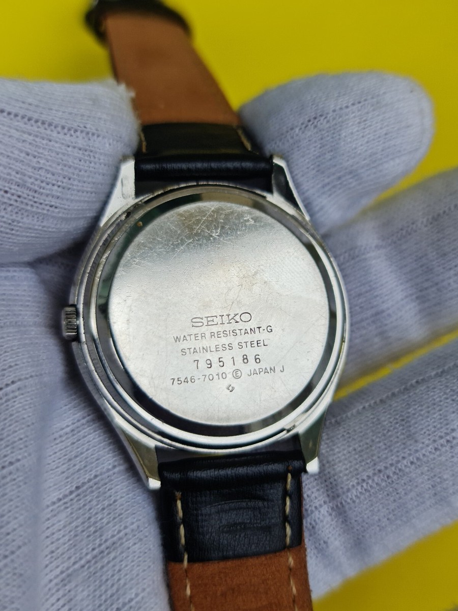 SEIKO タイプ2 7546-7010 稼働美品 Seiko 7546-7010 TipeⅡ Quartz Vintage wristwatch automatic