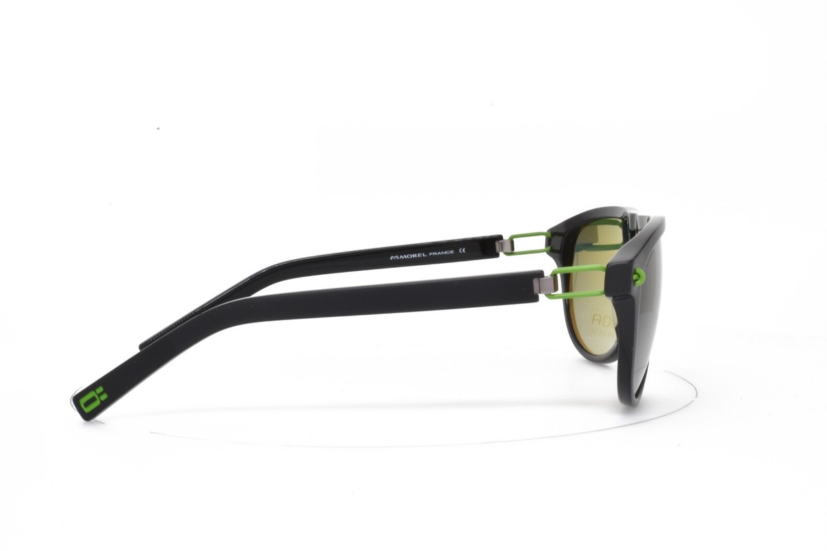 OGA MOREL France SUNGLASSES BLACK Aviator POLARIZED GREEN 7868O