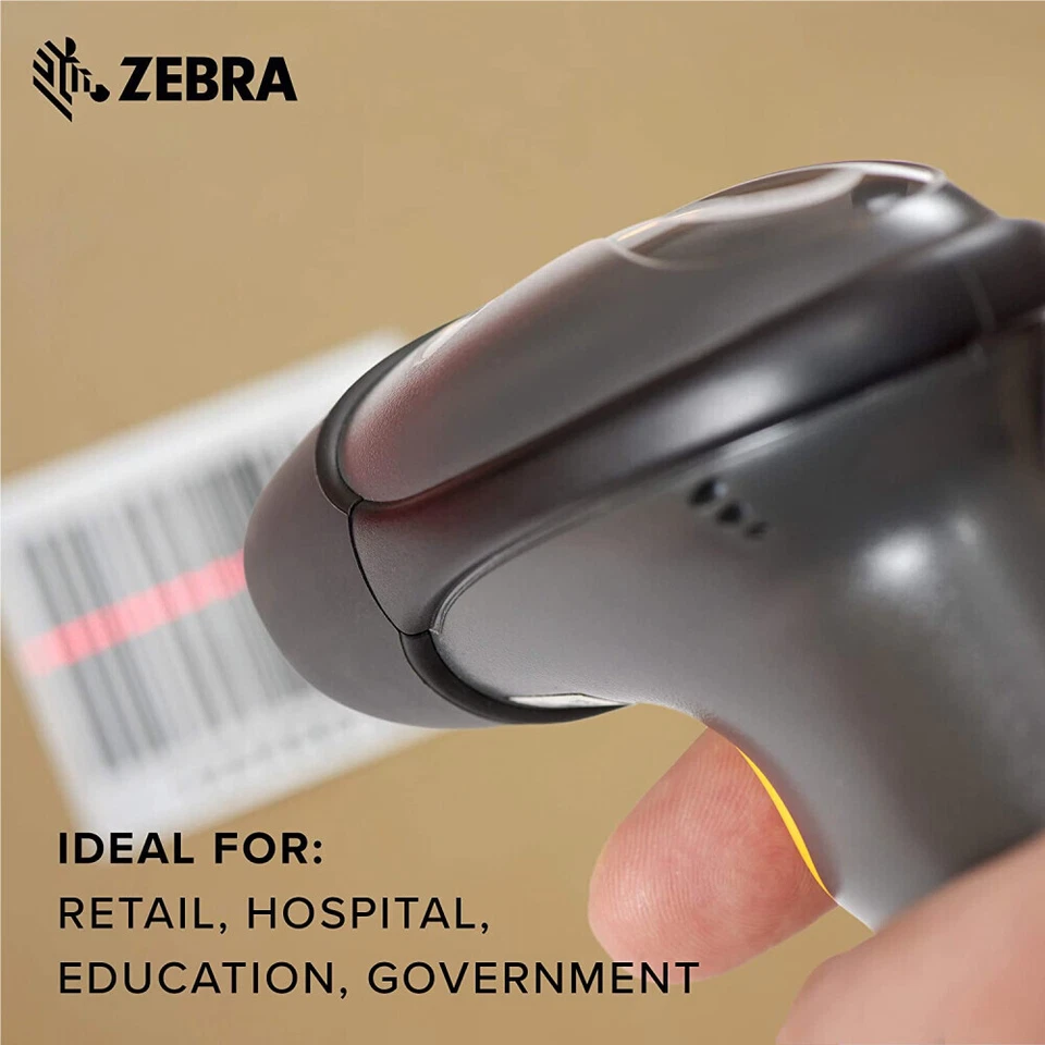 Motorola Zebra Symbol LS2208-SR20007R-NA  Barcode Scanner Kit W/ Stand USB Cable - Image 3 of 4